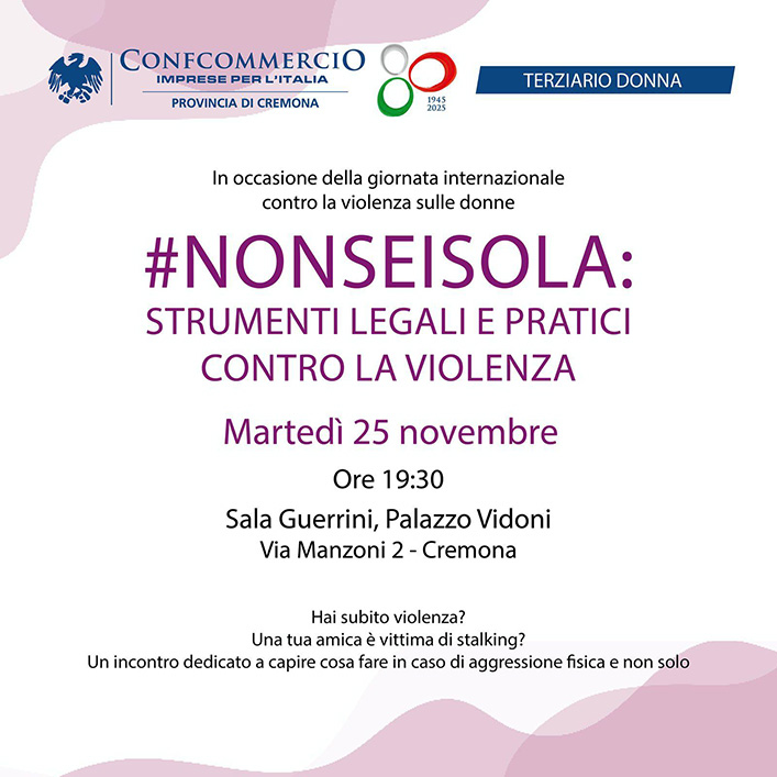 #NONSEISOLA: strumenti legali pratici contro la violenza