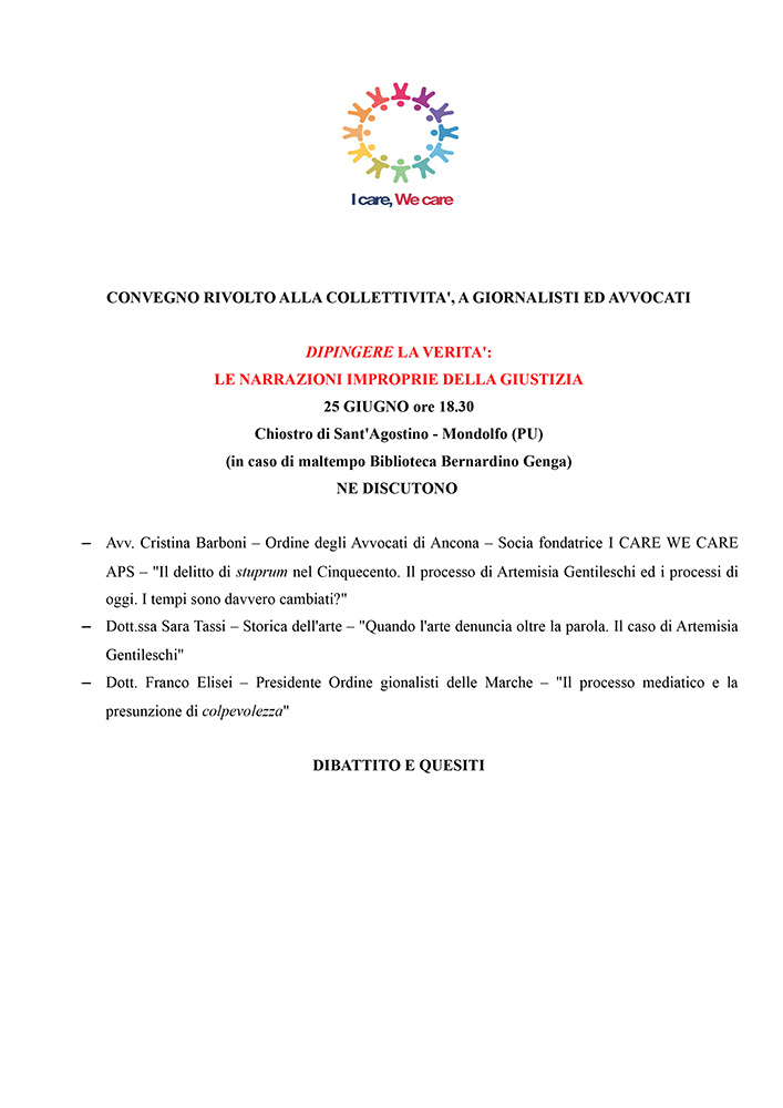 Convegno: dipingere la verità. Le narrazioni improprie della giustizia  