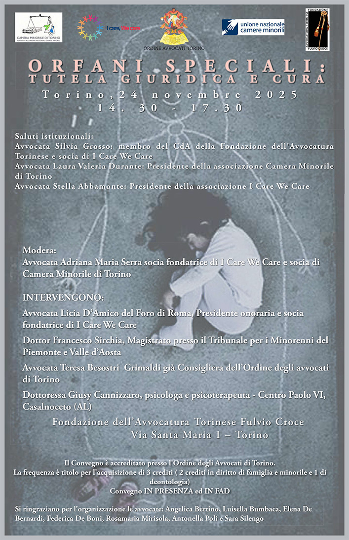 Convegno - Orfani speciali: tutela giuridca e cura